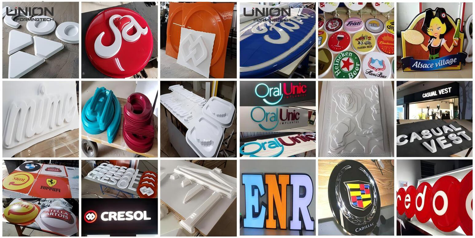 VFM-1224 thermoforming machine for signage, auto parts, and architectural models