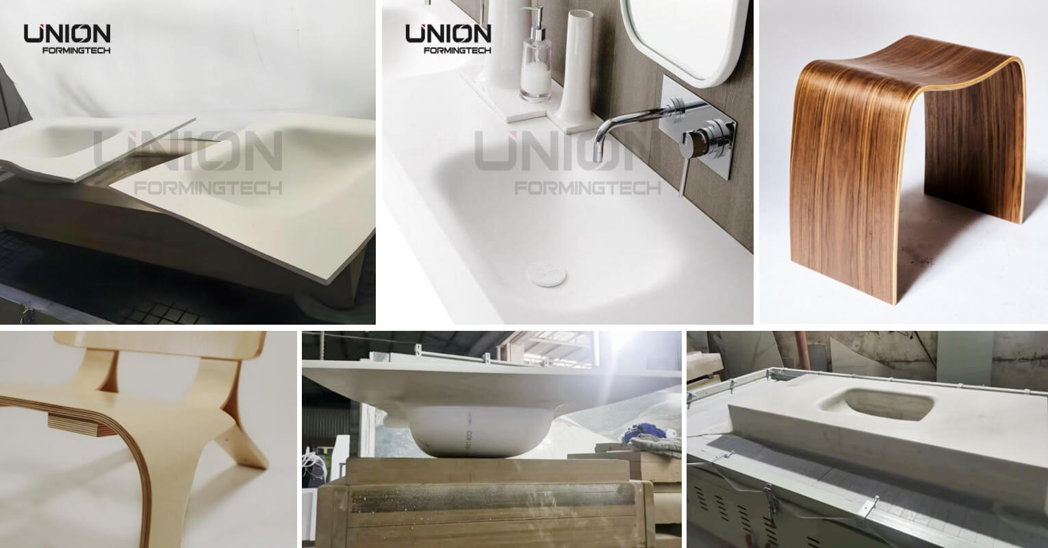 VMP-A vacuum membrane press for precision thermoforming of Corian and solid surfaces