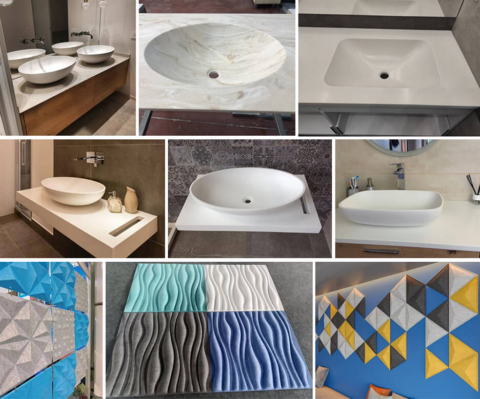 HP-1250A hydraulic press machine for molding Corian sinks and soundproof wall panels