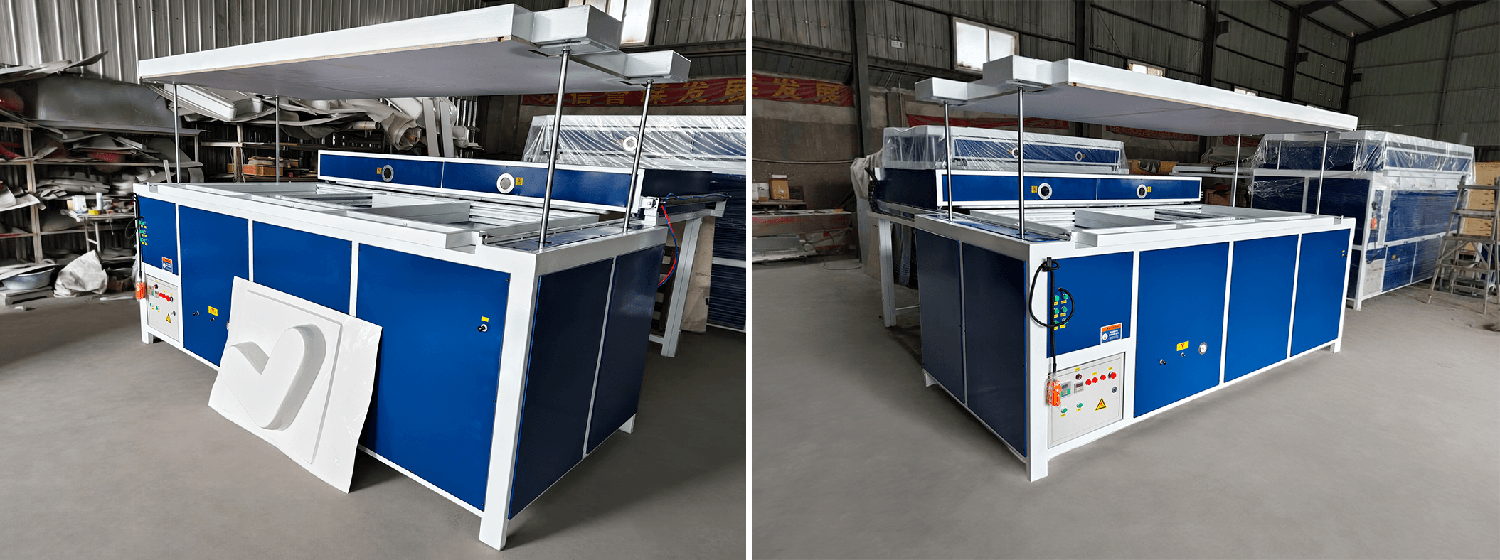 VFM-1224 thermoforming machine for signage, auto parts, and architectural models