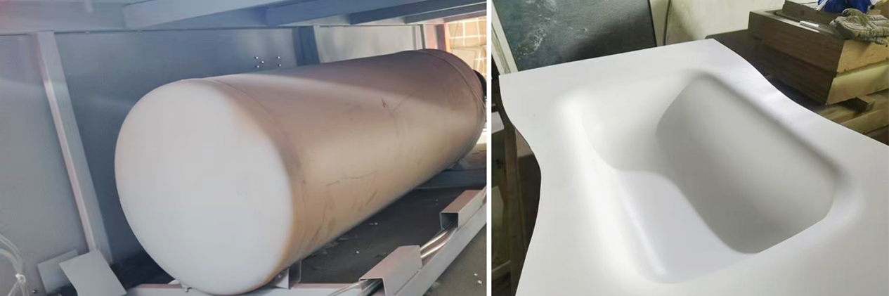 VMP-A vacuum membrane press for precision thermoforming of Corian and solid surfaces
