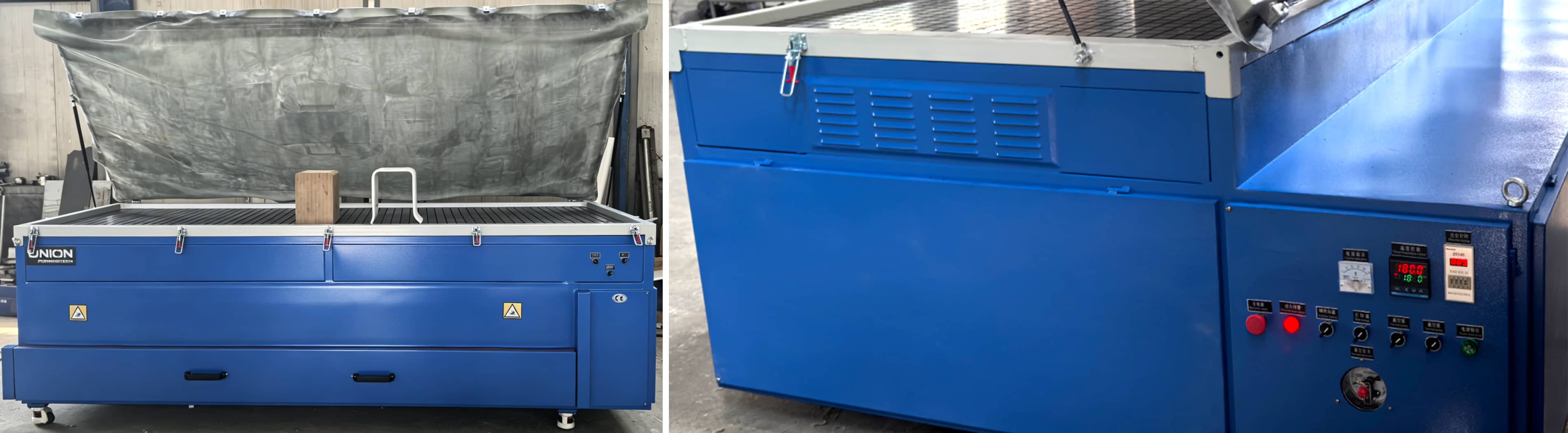 VMP-A vacuum membrane press for precision thermoforming of Corian and solid surfaces